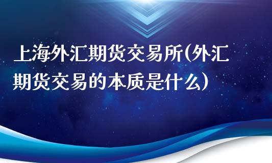 上海外汇期货交易所(外汇期货交易的本质是什么)_https://www.liuyiidc.com_国际期货_第1张