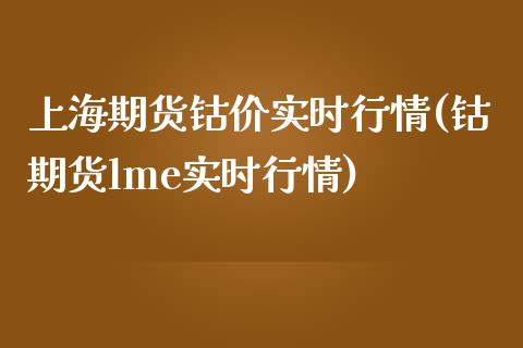 上海期货钴价实时行情(钴期货lme实时行情)_https://www.liuyiidc.com_理财品种_第1张