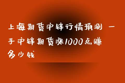 上海期货沪锌行情 一手沪锌期货涨1000点赚多少钱_https://www.liuyiidc.com_期货理财_第1张