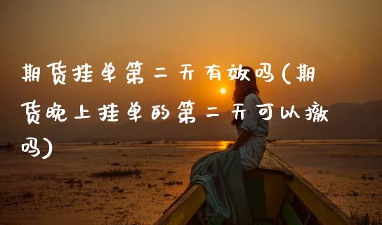 期货挂单第二天有效吗(期货晚上挂单的第二天可以撤吗)_https://www.liuyiidc.com_理财百科_第1张