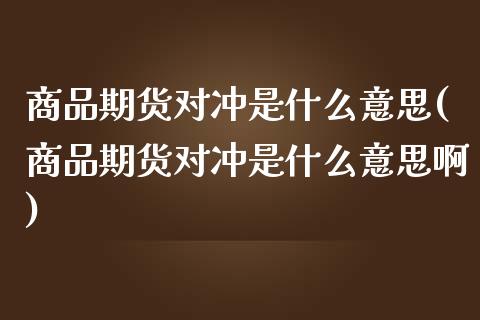 商品期货对冲是什么意思(商品期货对冲是什么意思啊)_https://www.liuyiidc.com_期货软件_第1张