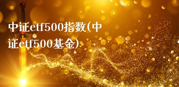 中证etf500指数(中证etf500基金)_https://www.liuyiidc.com_期货理财_第1张