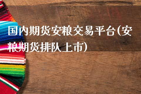 国内期货安粮交易平台(安粮期货排队上市)_https://www.liuyiidc.com_期货理财_第1张