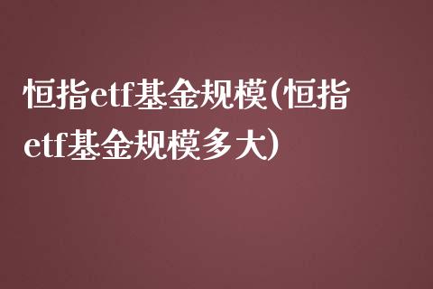 恒指etf基金规模(恒指etf基金规模多大)_https://www.liuyiidc.com_财经要闻_第1张