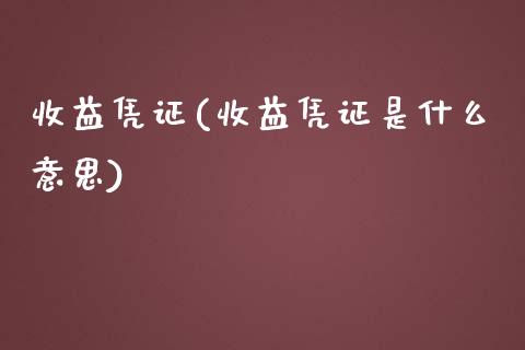 收益凭证(收益凭证是什么意思)_https://www.liuyiidc.com_股票理财_第1张