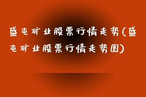 盛屯矿业股票行情走势(盛屯矿业股票行情走势图)_https://www.liuyiidc.com_国际期货_第1张