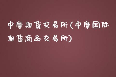 中摩期货交易所(中摩国际期货商品交易所)_https://www.liuyiidc.com_期货品种_第1张