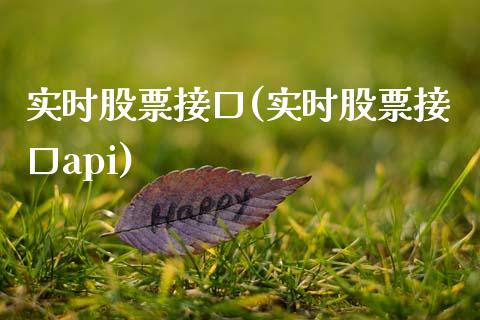 实时股票接口(实时股票接口api)_https://www.liuyiidc.com_股票理财_第1张