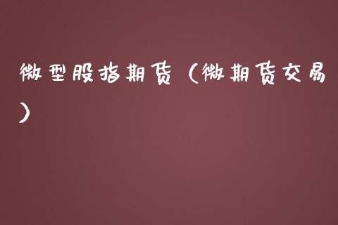 微型股指期货（微期货交易）_https://www.liuyiidc.com_股票理财_第1张