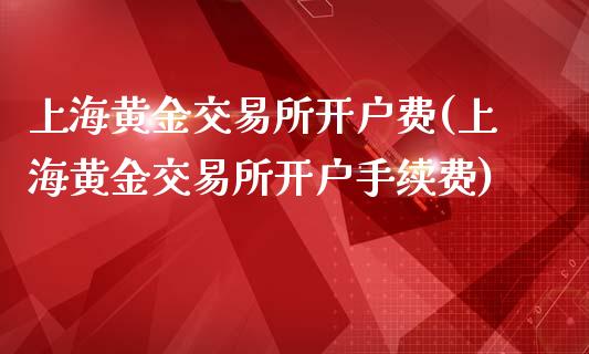 上海黄金交易所开户费(上海黄金交易所开户手续费)_https://www.liuyiidc.com_理财品种_第1张