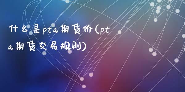 什么是pta期货价(pta期货交易规则)_https://www.liuyiidc.com_恒生指数_第1张