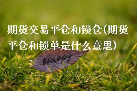 期货交易平仓和锁仓(期货平仓和锁单是什么意思)_https://www.liuyiidc.com_恒生指数_第1张