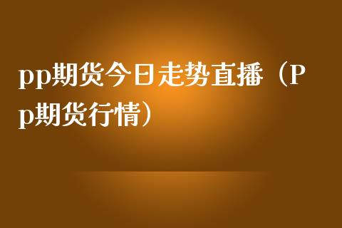 pp期货今日走势直播（Pp期货行情）_https://www.liuyiidc.com_期货理财_第1张