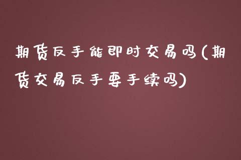 期货反手能即时交易吗(期货交易反手要手续吗)_https://www.liuyiidc.com_基金理财_第1张