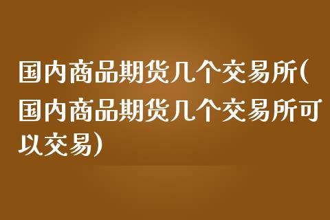 国内商品期货几个交易所(国内商品期货几个交易所可以交易)_https://www.liuyiidc.com_期货品种_第1张