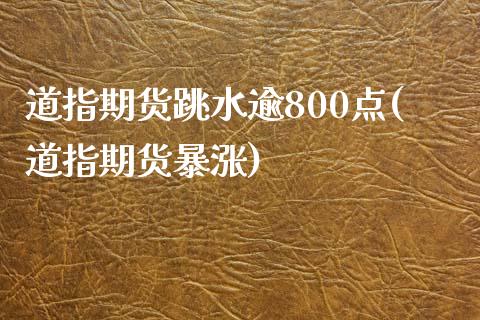 道指期货跳水逾800点(道指期货暴涨)_https://www.liuyiidc.com_期货交易所_第1张