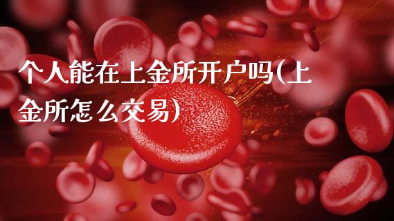 个人能在上金所开户吗(上金所怎么交易)_https://www.liuyiidc.com_国际期货_第1张