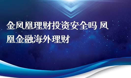 金理财投资安全吗 金融海外理财_https://www.liuyiidc.com_保险理财_第1张