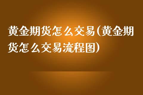 黄金期货怎么交易(黄金期货怎么交易流程图)_https://www.liuyiidc.com_理财品种_第1张