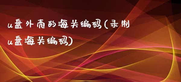 u盘外壳的海关编码(录制u盘海关编码)_https://www.liuyiidc.com_国际期货_第1张