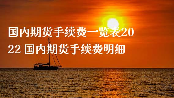 国内期货手续费表2022 国内期货手续费明细_https://www.liuyiidc.com_期货理财_第1张