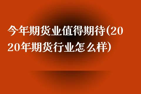 今年期货业值得期待(2020年期货行业怎么样)_https://www.liuyiidc.com_国际期货_第1张