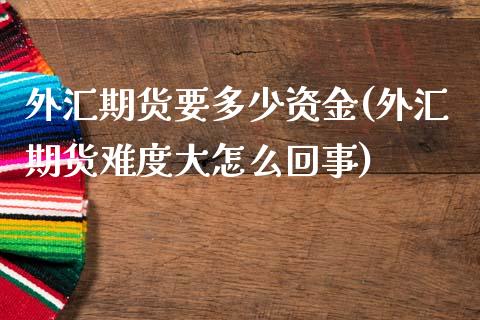 外汇期货要多少资金(外汇期货难度大怎么回事)_https://www.liuyiidc.com_期货知识_第1张