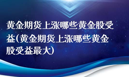 黄金期货上涨哪些黄金股受益(黄金期货上涨哪些黄金股受益最大)_https://www.liuyiidc.com_股票理财_第1张