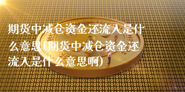 期货中减仓资金还流入是什么意思(期货中减仓资金还流入是什么意思啊)_https://www.liuyiidc.com_期货品种_第1张