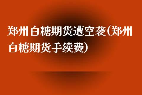 郑州白糖期货遭空袭(郑州白糖期货手续费)_https://www.liuyiidc.com_国际期货_第1张