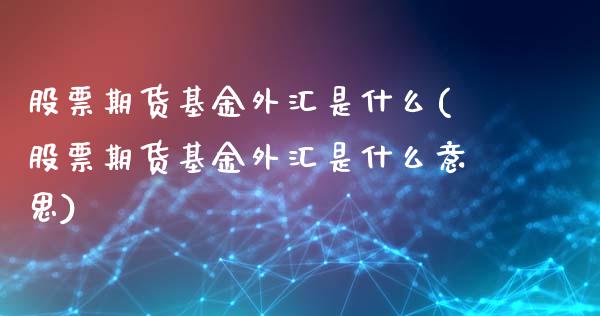 股票期货基金外汇是什么(股票期货基金外汇是什么意思)_https://www.liuyiidc.com_期货软件_第1张