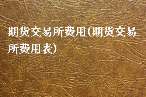 期货交易所费用(期货交易所费用表)_https://www.liuyiidc.com_期货知识_第1张