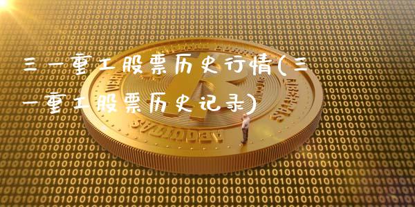 三一重工股票历史行情(三一重工股票历史记录)_https://www.liuyiidc.com_理财百科_第1张