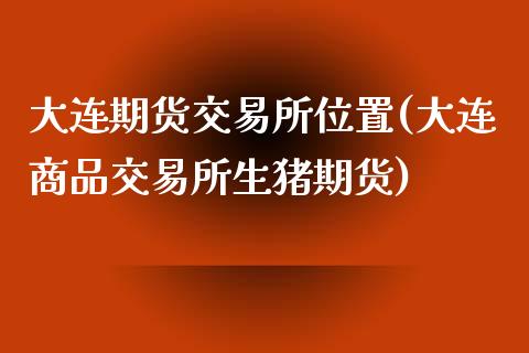 大连期货交易所位置(大连商品交易所生猪期货)_https://www.liuyiidc.com_恒生指数_第1张