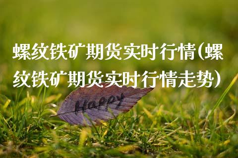 螺纹铁矿期货实时行情(螺纹铁矿期货实时行情走势)_https://www.liuyiidc.com_期货交易所_第1张