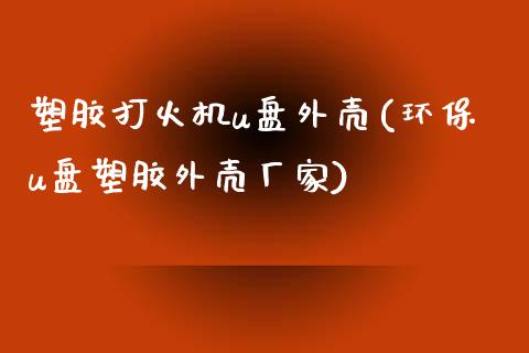 塑胶打火机u盘外壳(环保u盘塑胶外壳厂家)_https://www.liuyiidc.com_期货直播_第1张