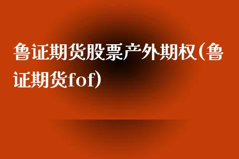 鲁证期货股票产外期权(鲁证期货fof)_https://www.liuyiidc.com_基金理财_第1张