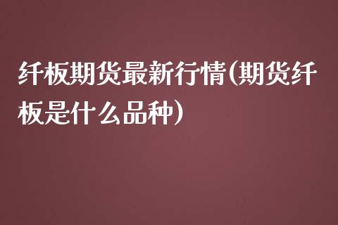 纤板期货最新行情(期货纤板是什么品种)_https://www.liuyiidc.com_期货品种_第1张