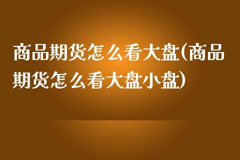 商品期货怎么看大盘(商品期货怎么看大盘小盘)_https://www.liuyiidc.com_国际期货_第1张