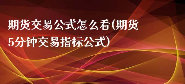 期货交易公式怎么看(期货5分钟交易指标公式)_https://www.liuyiidc.com_国际期货_第1张