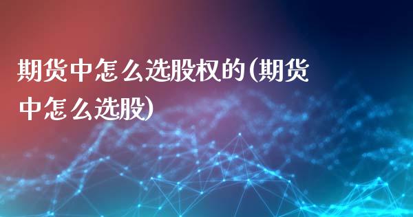 期货中怎么选股权的(期货中怎么选股)_https://www.liuyiidc.com_期货知识_第1张