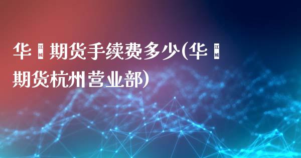 华鑫期货手续费多少(华鑫期货杭州)_https://www.liuyiidc.com_理财品种_第1张