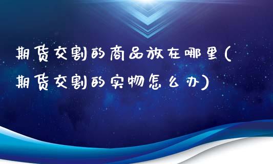 期货交割的商品放在哪里(期货交割的实物怎么办)_https://www.liuyiidc.com_期货品种_第1张