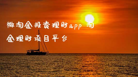 微淘资理财 淘金理财项目平台_https://www.liuyiidc.com_保险理财_第1张