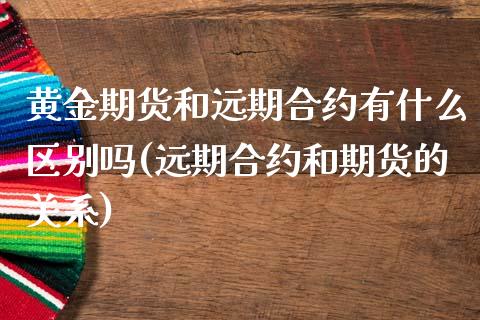 黄金期货和远期合约有什么区别吗(远期合约和期货的关系)_https://www.liuyiidc.com_期货品种_第1张