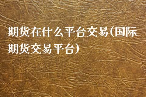 期货在什么平台交易(国际期货交易平台)_https://www.liuyiidc.com_期货理财_第1张