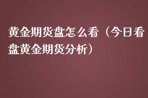 黄金期货盘怎么看（今日看盘黄金期货）_https://www.liuyiidc.com_黄金期货_第1张