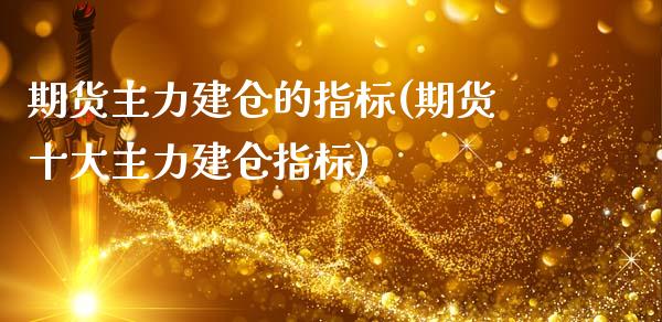 期货主力建仓的指标(期货十大主力建仓指标)_https://www.liuyiidc.com_期货直播_第1张