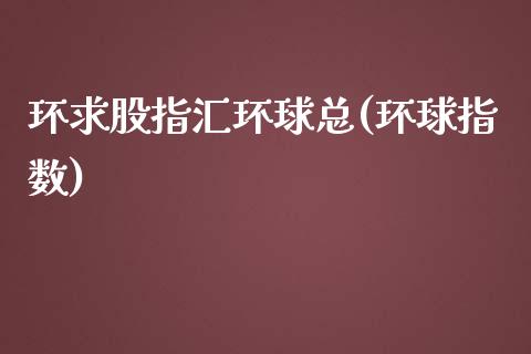 环求股指汇环球总(环球指数)_https://www.liuyiidc.com_股票理财_第1张