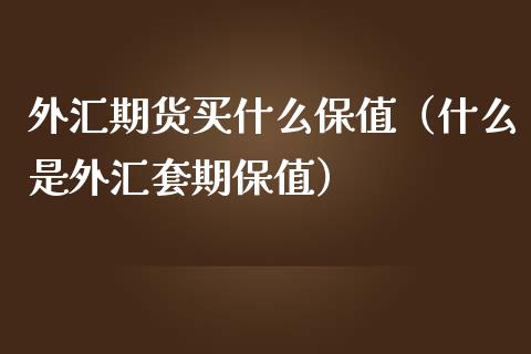 外汇期货买什么保值（什么是外汇套期保值）_https://www.liuyiidc.com_原油直播室_第1张